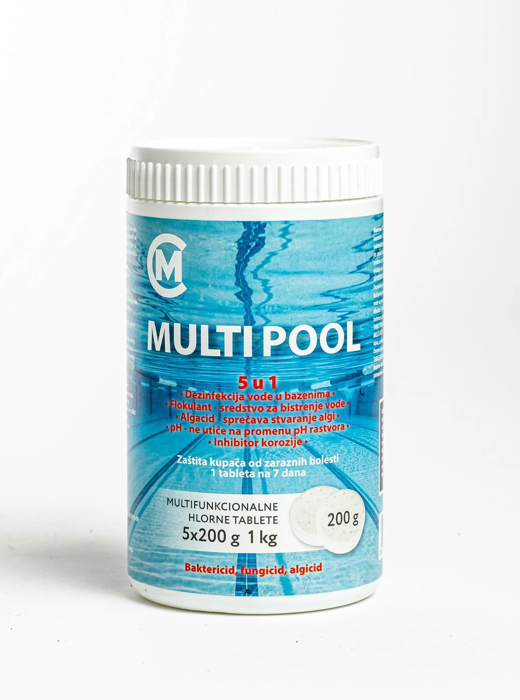 MULTIPOOL 1kg - hlorne tablete za velike bazene ( 5kom x 200g)