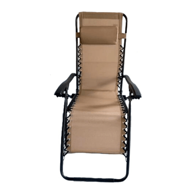Ležaljka stolica sa jastukom sklopiva bež