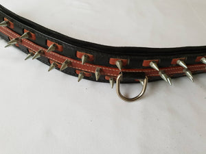 Kožna ogrlica sa bodljama 60mm Lux