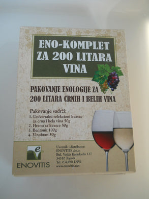 Eno-komplet za 200 l vina